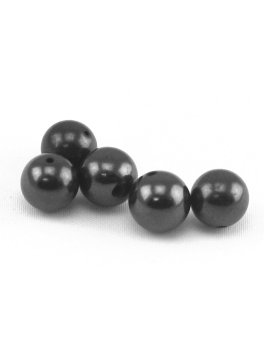 Kit 5 Sferette in Shungite Lucidate per Bigiotteria con Foro - 2