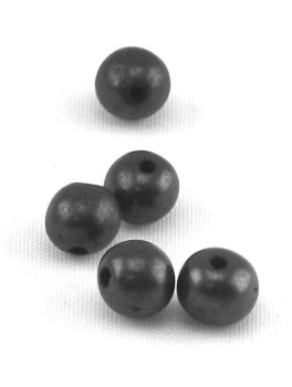 Kit 5 Sferette in Shungite Lucidate per Bigiotteria con Foro - 1