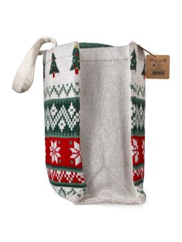 Kit Natalizio Cocoon con Coperta e Borsa in Cotone - Popy - 4