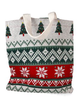 Kit Natalizio Cocoon con Coperta e Borsa in Cotone - Popy - 3