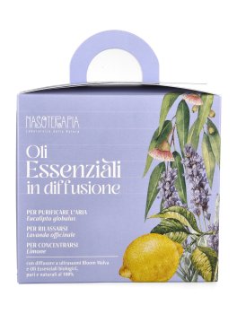 Kit Oli Essenziali in Diffusione - Diffusore Bloom e 3 Oli Essenziali Biologici - 6
