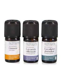Kit Oli Essenziali in Diffusione - Diffusore Bloom e 3 Oli Essenziali Biologici - 6