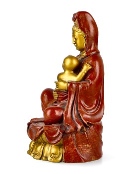 Statuetta Kuan Yin con Bambino - 3