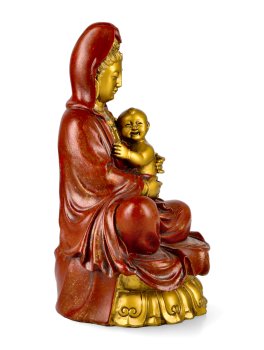 Statuetta Kuan Yin con Bambino - 4