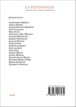La Psicoanalisi n. 59 — Rivista - 2