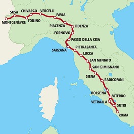La Via Francigena Cartografia e Gps — Libro - 2