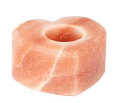Porta Candela di Sale Rosa dell'Himalaya - Cuore