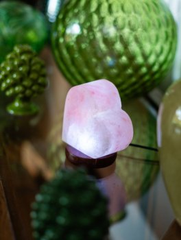 Lampada di Sale Usb - Cuore - 7