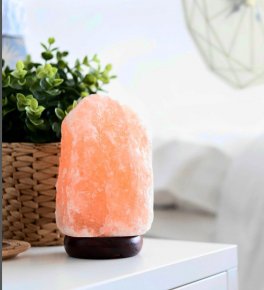 Lampada Sale Himalayano con base in Legno - 3