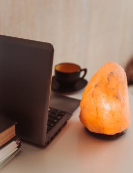 Lampada Sale Himalayano con base in Legno - 4