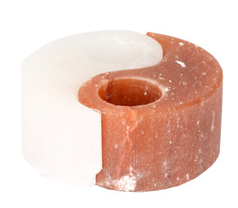 Porta Candela di Sale Rosa dell'Himalaya - Ying Yang