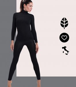 Leggings in Fibra di Faggio Tencel™ - Nero - 3