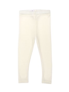 Leggings in Lana Merino e Seta - Ecru - 1