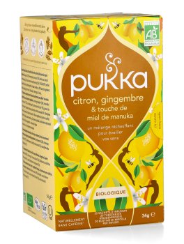 Lemon, Ginger & Manuka Honey - Tisana Pukka Bio - 1