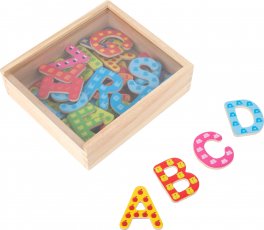 Lettere Colorate in Legno con Calamita - 1