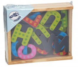 Lettere Colorate in Legno con Calamita - 2