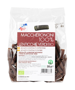 Maccheroncini Lenticchie Verdi Bio