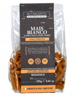 Maccheroni di Mais Bianco - Curcuma e Pepe Nero