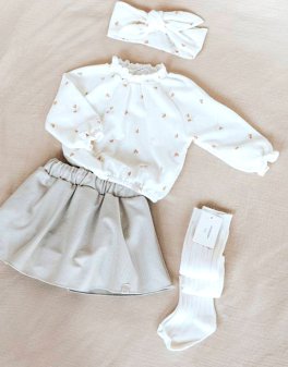 Maglia a Palloncino Bimba - Flowers - 3