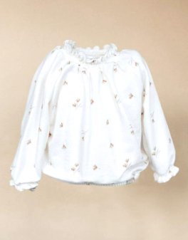 Maglia a Palloncino Bimba - Flowers - 2