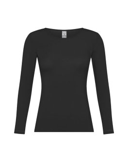 Maglia Girocollo in Tencel™ a Maniche Lunghe - Nero - 1