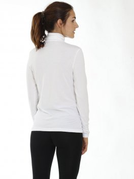 maglia collo alto bianca