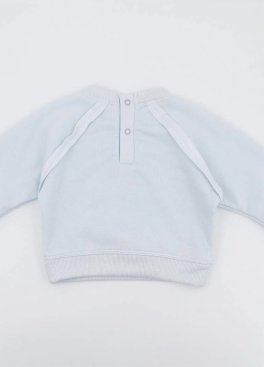 Maglione Bimbo con Tasca - Water Blue - 2