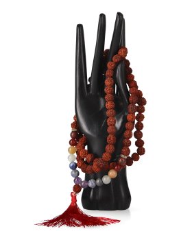 Mala con Rudraksha e 7 Pietre Chakra - 2