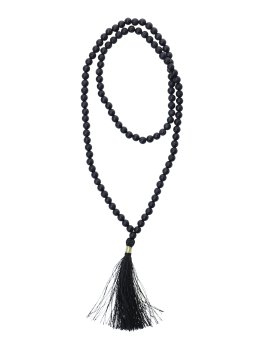 Mala di Mani Bhadra con Nappina - Onice Nero - 1
