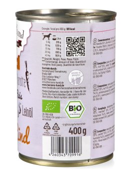 Manzo Bio con Mela - Umido a Basso Contenuto di Purine per Cani - 2