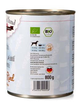 Manzo Bio con Zucchine Senza Cereali per Cani - 2