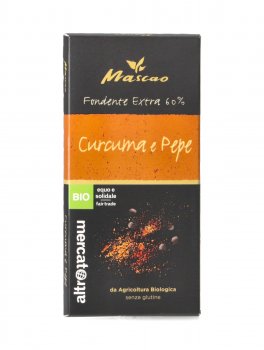 Mascao - Tavoletta Cioccolata Fondente Extra 60% - Curcuma e Pepe - 1