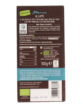 Mascao - Tavoletta di Cioccolato al Latte Bio - 2