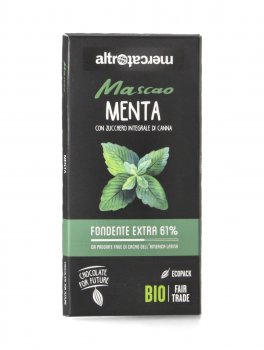 Mascao - Tavoletta di Cioccolato Extra Fondente 61% con Menta Bio - 2