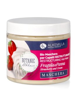 Maschera per Capelli Ristrutturante Fragola e Panna - 1