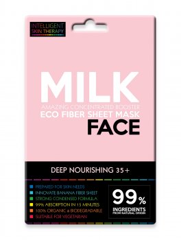 Maschera Viso in Tessuto al Latte e Proteine del Grano - 1
