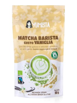 Matcha Barista Biologico Yumista Gusto Vaniglia - Preparato in Polvere di Avena e Tè Verde Matcha - 1