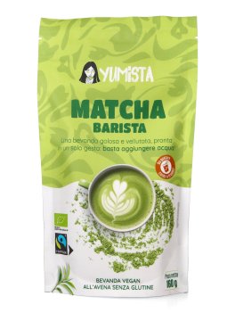 Matcha Barista Biologico Yumista - Preparato in Polvere di Avena e Tè Verde Matcha - 1