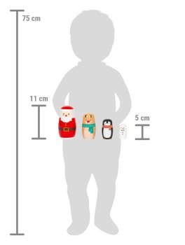 Matrioska di Natale in Legno - 5