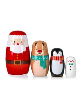 Matrioska di Natale in Legno - 4