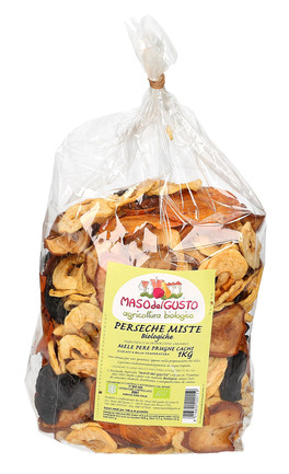Mele, Pere, Prugne e Cachi Essiccati - Frutta Mista Bio - 1