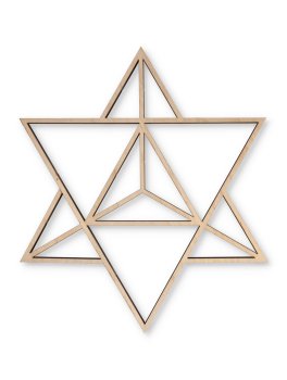 Merkaba "Tetraedro Stella" - Traforato su Legno di Betulla - 2