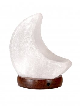 Mini Lampada di Sale Bianco Himalayano USB - Luna - 2