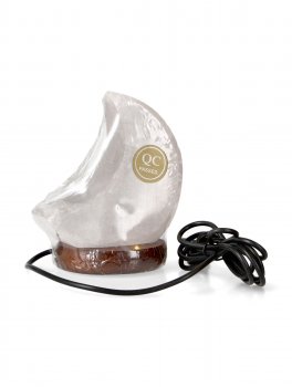 Mini Lampada di Sale Bianco Himalayano USB - Luna - 4