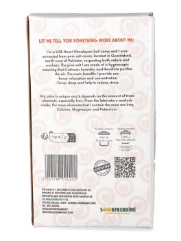 Mini Lampada di Sale Rosa dell' Himalaya con Presa USB - Cuore - 6