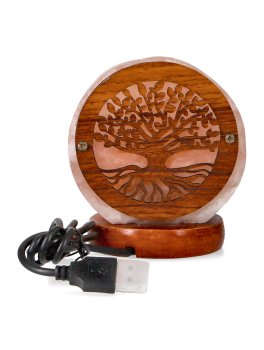 Mini Lampada di Sale Rosa Himalayano USB - Albero della Vita - 2