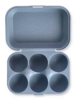 Mini Portauova Blu Riutilizzabile con 6 Scomparti - 4