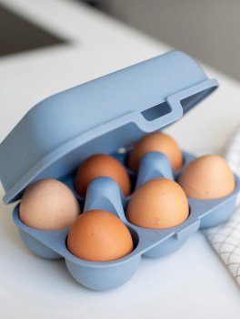 Mini Portauova Blu Riutilizzabile con 6 Scomparti - 6