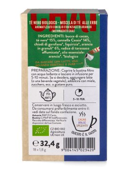 Miscela di Tè Nero Biologico Aromatizzato con Olio Essenziale di Arancia - Chai di Natale - 2