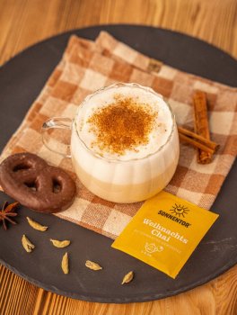 Miscela di Tè Nero Biologico Aromatizzato con Olio Essenziale di Arancia - Chai di Natale - 4